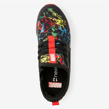 Load image into Gallery viewer, Black Marvel® Avengers Elastic Lace Trainers (Older Boys)