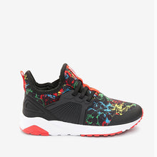 Load image into Gallery viewer, Black Marvel® Avengers Elastic Lace Trainers (Older Boys)
