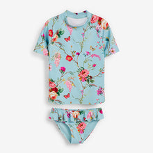 Load image into Gallery viewer, Blue Floral 2 Piece Sunsafe Set (3-12yrs) - Allsport