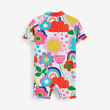 Load image into Gallery viewer, Ecru Floral Sunsafe Swim Suit (3mths-4yrs) - Allsport