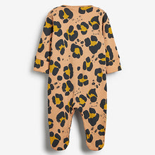 Load image into Gallery viewer, Animal Print Baby 5 Pack Sleepsuits (0-18mths)