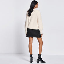 Load image into Gallery viewer, Black Cord Mini Skirt