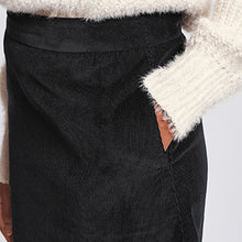 Load image into Gallery viewer, Black Cord Mini Skirt