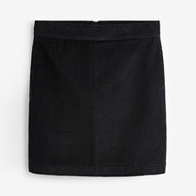 Load image into Gallery viewer, Black Cord Mini Skirt