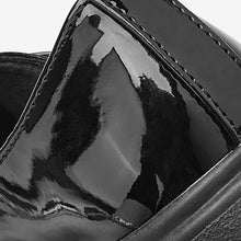 Load image into Gallery viewer, Black Patent School Chunky Lace-Up Shoes (Older Girls)