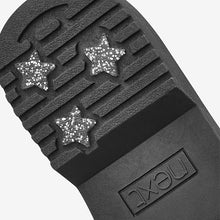 Load image into Gallery viewer, Black Patent School Chunky Lace-Up Shoes (Older Girls)