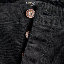 Load image into Gallery viewer, Black Slim Fit Jean Style Stretch Cord Trousers