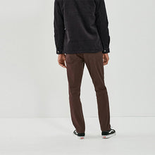 Load image into Gallery viewer, Burgundy Red Slim Fit Motion Flex Soft Touch Chino Trousers