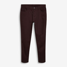 Load image into Gallery viewer, Burgundy Red Slim Fit Motion Flex Soft Touch Chino Trousers