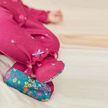 Load image into Gallery viewer, Raspberry Unicorn Baby Embroidered Detail Sleepsuits 3 Pack (0mth-18mths)