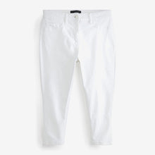 Load image into Gallery viewer, White Pedal Pusher Cropped Jeans