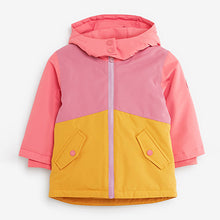 Load image into Gallery viewer, Pink Waterproof Colourblock Coat (3mths-5yrs)