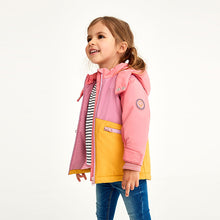 Load image into Gallery viewer, Pink Waterproof Colourblock Coat (3mths-5yrs)