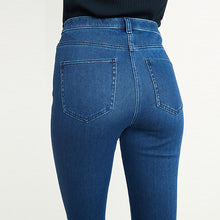 Load image into Gallery viewer, Dark Blue Jersey Denim Leggings