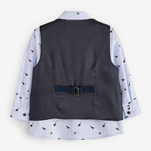 Load image into Gallery viewer, Navy Blue Waistcoat, Shirt & Bowtie Set (3mths-5yrs)
