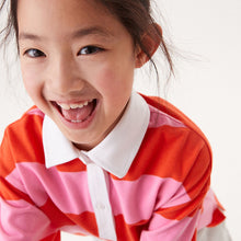Load image into Gallery viewer, Red/Pink Stripe Rugby Top (3-12yrs)