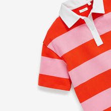 Load image into Gallery viewer, Red/Pink Stripe Rugby Top (3-12yrs)