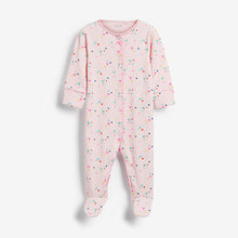 Load image into Gallery viewer, Bright Pink/Green Baby 4 Pack Sleepsuits (0mths-18mths)