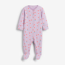 Load image into Gallery viewer, Bright Pink/Green Baby 4 Pack Sleepsuits (0mths-18mths)