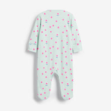 Load image into Gallery viewer, Bright Pink/Green Baby 4 Pack Sleepsuits (0mths-18mths)
