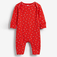 Load image into Gallery viewer, Red/Navy/White 4 Pack Footless Sleepsuits (0mths-18mths)