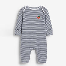 Load image into Gallery viewer, Red/Navy/White 4 Pack Footless Sleepsuits (0mths-18mths)