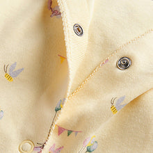 Load image into Gallery viewer, Pink/Yellow Circus 3 Pack Baby Sleepsuits (0-9mths)