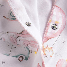 Load image into Gallery viewer, Pink/Yellow Circus 3 Pack Baby Sleepsuits (0-9mths)