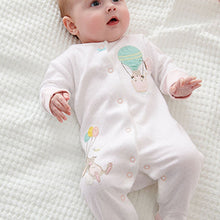 Load image into Gallery viewer, Pink/Yellow Circus 3 Pack Baby Sleepsuits (0-9mths)