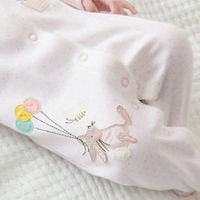 Load image into Gallery viewer, Pink/Yellow Circus 3 Pack Baby Sleepsuits (0-9mths)