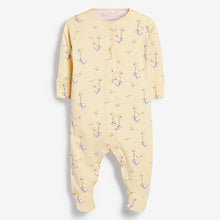 Load image into Gallery viewer, Pink/Yellow Circus 3 Pack Baby Sleepsuits (0-9mths)