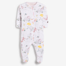 Load image into Gallery viewer, Pink/Yellow Circus 3 Pack Baby Sleepsuits (0-9mths)