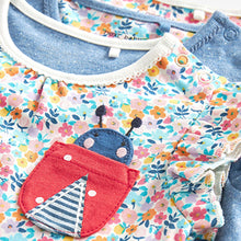 Load image into Gallery viewer, Bright Ditsy Print 3 Pack Romper (0-18mths)