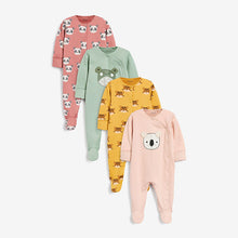 Load image into Gallery viewer, Character 4 Pack Sleepsuits (0mths-18mths)