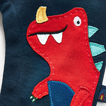 Load image into Gallery viewer, Denim Blue/Red Bright Baby 2 Piece Dungarees And Bodysuit Set (0mths-9mths)