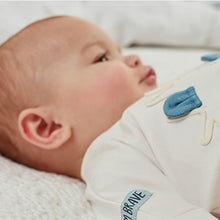 Load image into Gallery viewer, White and Blue Baby 2 Pack T-Shirt & Leggings Set (0mths-18mths)