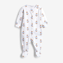 Load image into Gallery viewer, Blue Bear Baby Sleepsuits 3 Pack (0mths-18nths)