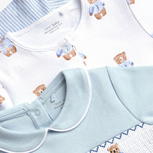 Load image into Gallery viewer, Blue Bear Baby Sleepsuits 3 Pack (0mths-18nths)
