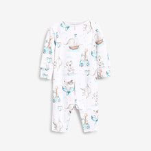 Load image into Gallery viewer, Blue Character 4 Pack Sleepsuits (0-18mths)