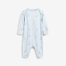 Load image into Gallery viewer, Blue Character 4 Pack Sleepsuits (0-18mths)