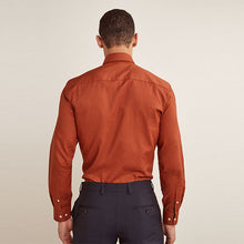 Load image into Gallery viewer, Burnt Orange Regular Fit Single Cuff Easy Iron Button Down Oxford Shirt