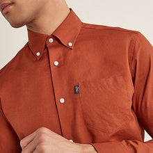 Load image into Gallery viewer, Burnt Orange Regular Fit Single Cuff Easy Iron Button Down Oxford Shirt