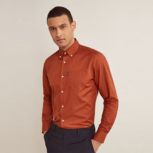 Load image into Gallery viewer, Burnt Orange Regular Fit Single Cuff Easy Iron Button Down Oxford Shirt