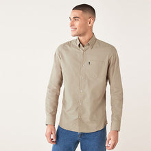 Load image into Gallery viewer, Brown Stone Slim Fit Single Cuff Easy Iron Button Down Oxford Shirt