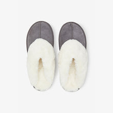 Load image into Gallery viewer, Grey Suede Mule Slippers