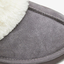 Load image into Gallery viewer, Grey Suede Mule Slippers