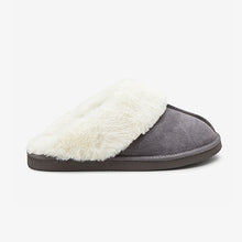 Load image into Gallery viewer, Grey Suede Mule Slippers