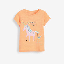 Load image into Gallery viewer, Blue/Orange Unicorn Charactar 3 Pack Short Pyjamas (9mths-8yrs)