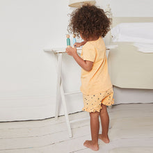 Load image into Gallery viewer, Blue/Orange Unicorn Charactar 3 Pack Short Pyjamas (9mths-8yrs)