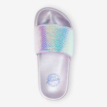 Load image into Gallery viewer, Lilac Purple Irridescent Sliders (Older Girls)